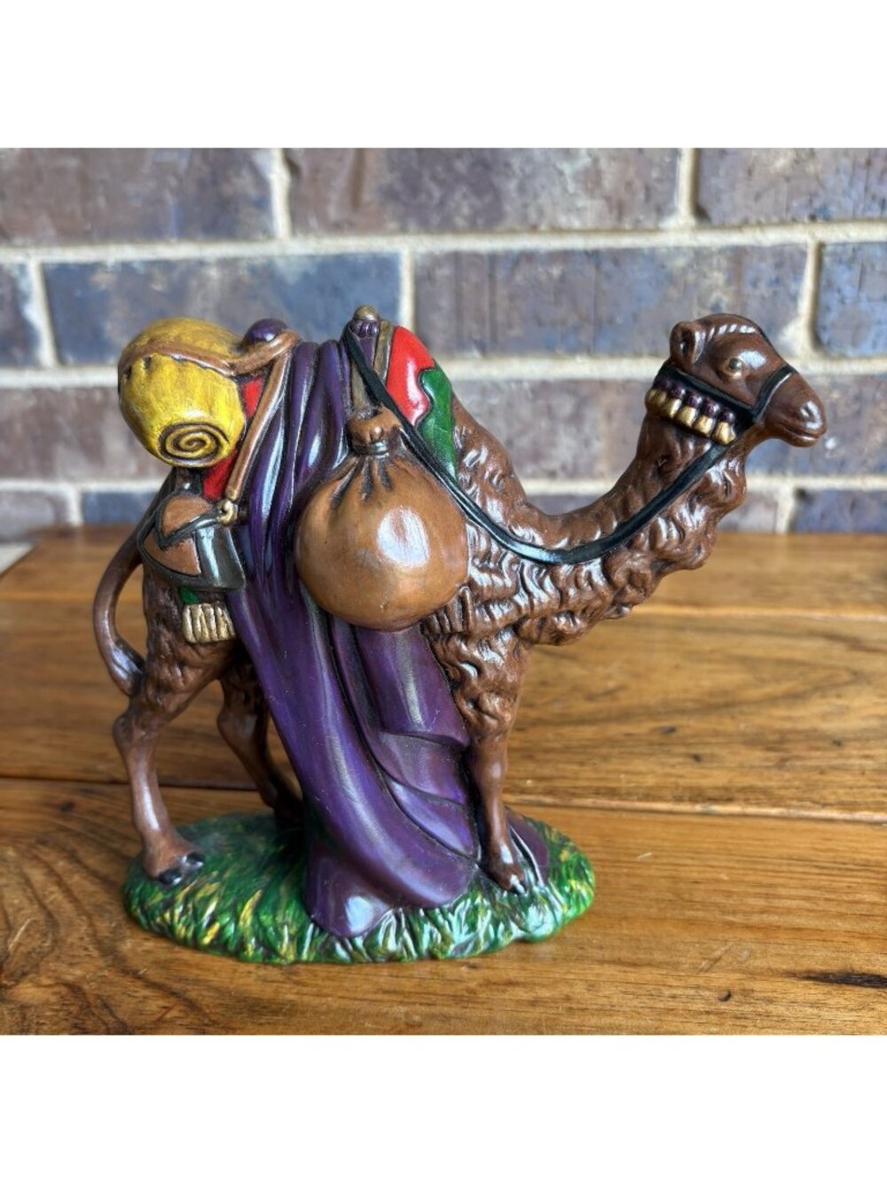 Vtg 70 s Atlantic Mold Nativity Camel Replacement Hand Painted 7" Decor